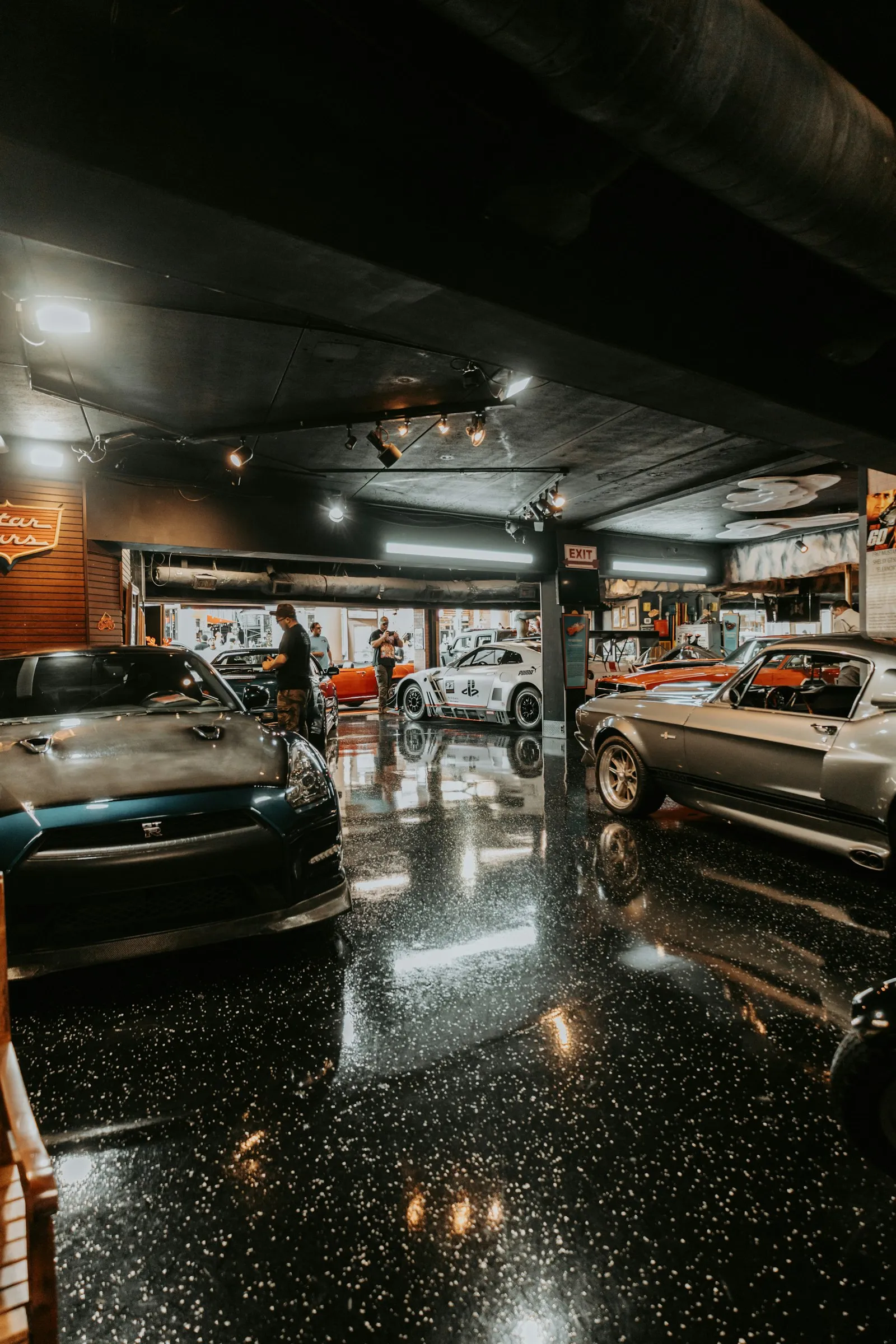 High-gloss epoxy floor coating installed by Timeless Builder Group